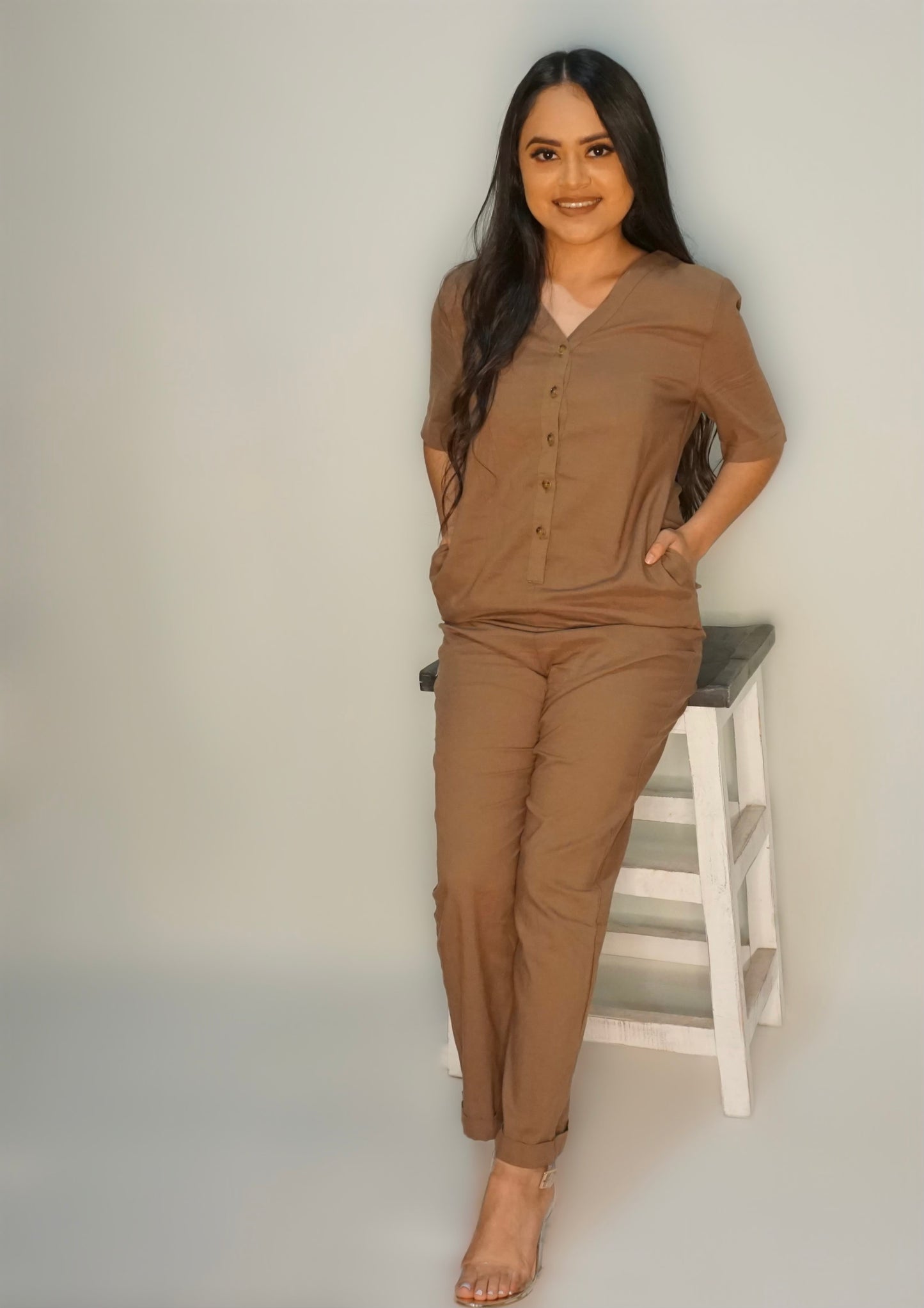 Cocoa - Lightweight Linen Jumpsuit