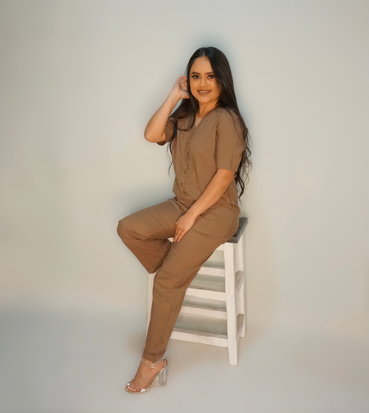 Cocoa - Lightweight Linen Jumpsuit