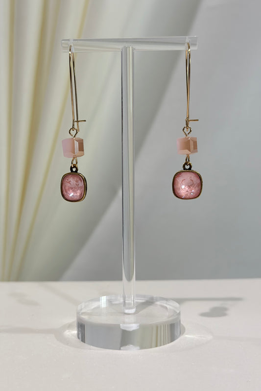 Peachy Pink Dangly Earrings