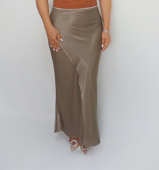 Olive Brown - The Satin Skirt