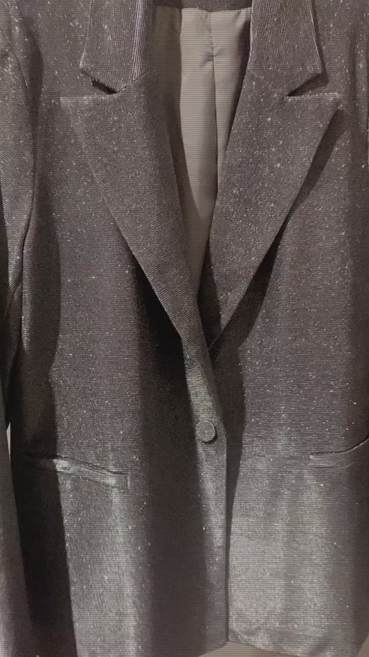 Gunmetal - Glitter Blazer