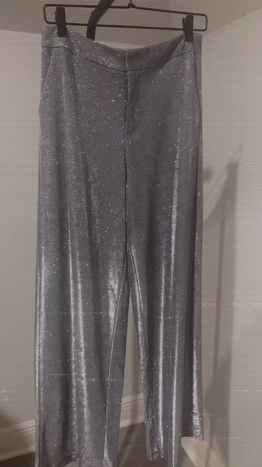 Gunmetal - Glitter Trousers