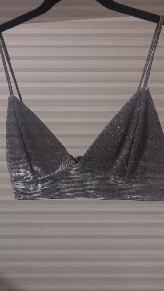 Gunmetal - Glitter Top