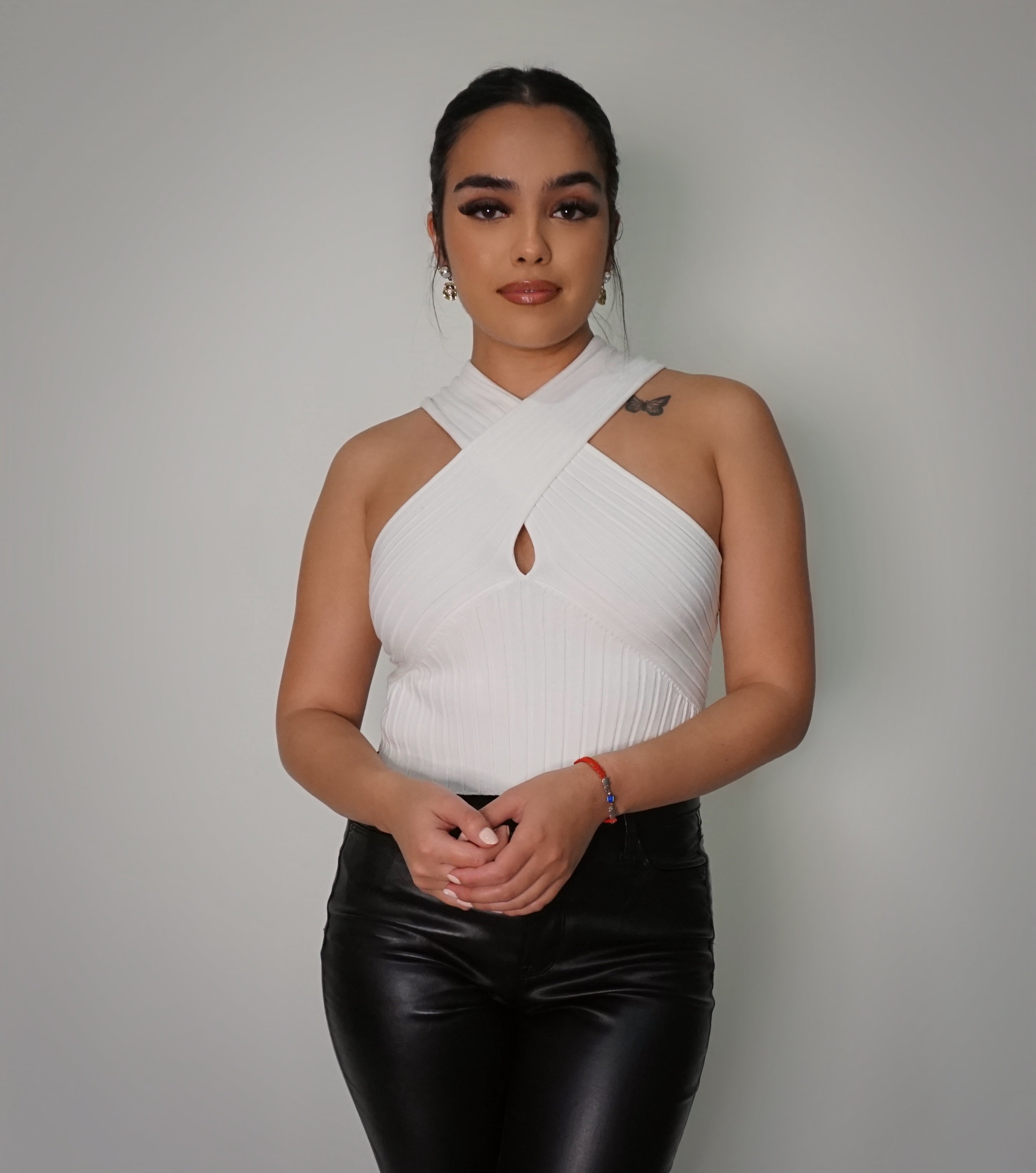 White - Halter Peekaboo Top – Sisu Collection